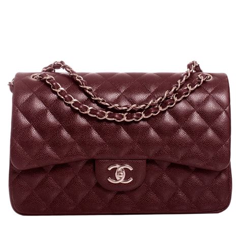 chanel burgundy caviar bag|Handbags & Bags .